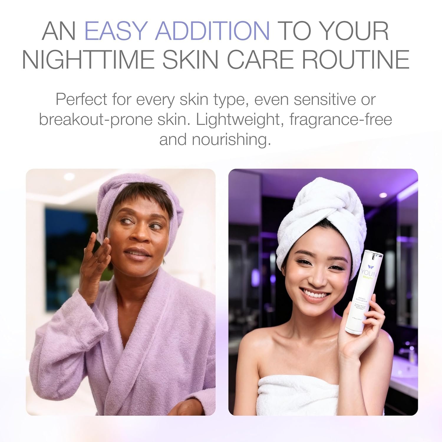 YOUN Beauty Retinol Night Cream Moisturizer for Face by Holistic Dr. Anthony Youn – Paraben-Free Face Moisturizer with Vitamin B5 & E, Hyaluronic Acid, and Green Tea for Skin Renewal, 50ml - Image 5