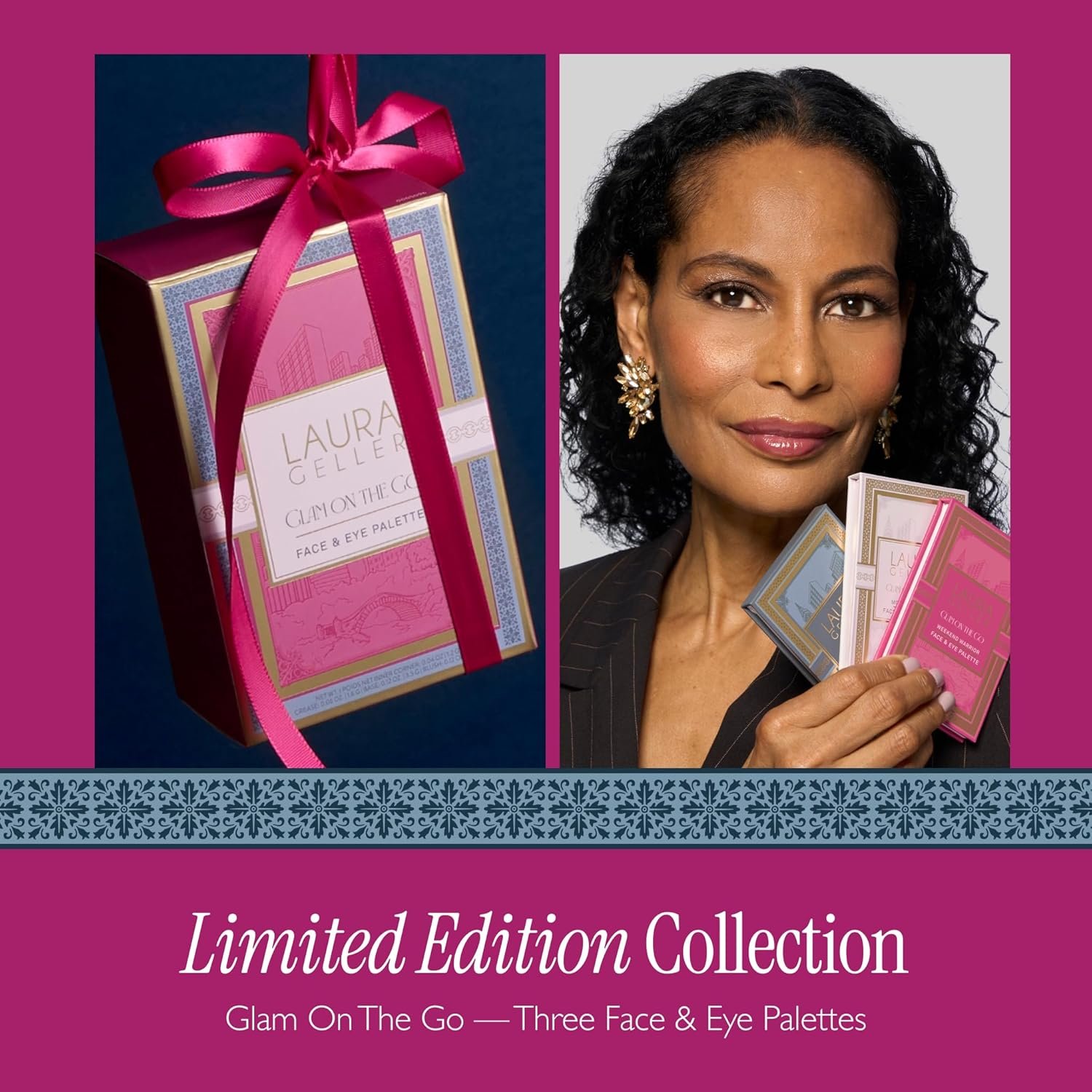 LAURA GELLER NEW YORK Glam On the Go Eyeshadow & Blush Palettes - Each Set Includes Three Palettes - Ready for Gifting - Easy to Use Makeup for Mature Skin - Image 2
