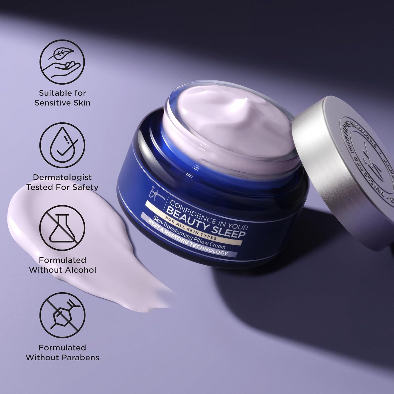 IT Cosmetics Confidence in Your Beauty Sleep Night Cream - Anti-Aging Face Moisturizer, Ceramides & Hyaluronic Acid, Visibly Improves Fine Lines, Wrinkles, Dryness, Dullness & Loss of Firmness - Image 6