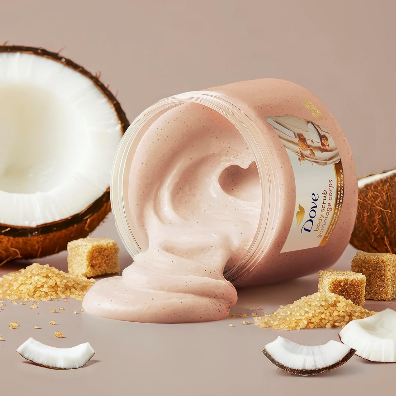 Dove Brown Sugar and Coconut Butter Body Scrub Exfoliates and Deeply Nourishes for Smooth, Radiant Skin 15 oz - Image 7