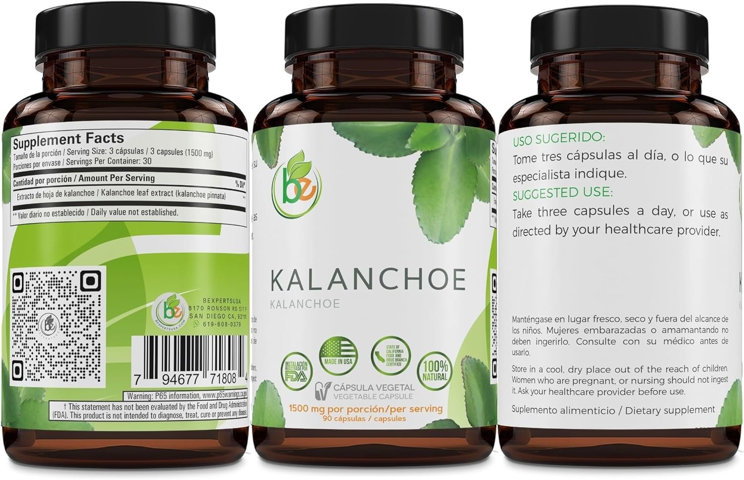 Kalanchoe Pinnata Forte(Leaf of Life) 90 Capsules (1500 mg per Serving)Bryophyllum Pinnatum – 100% Natural,Vegan,Non-GMO, Herbal Dietary Supplement for Antioxidant & Wellness Support – by BexpertsUSA - Image 8