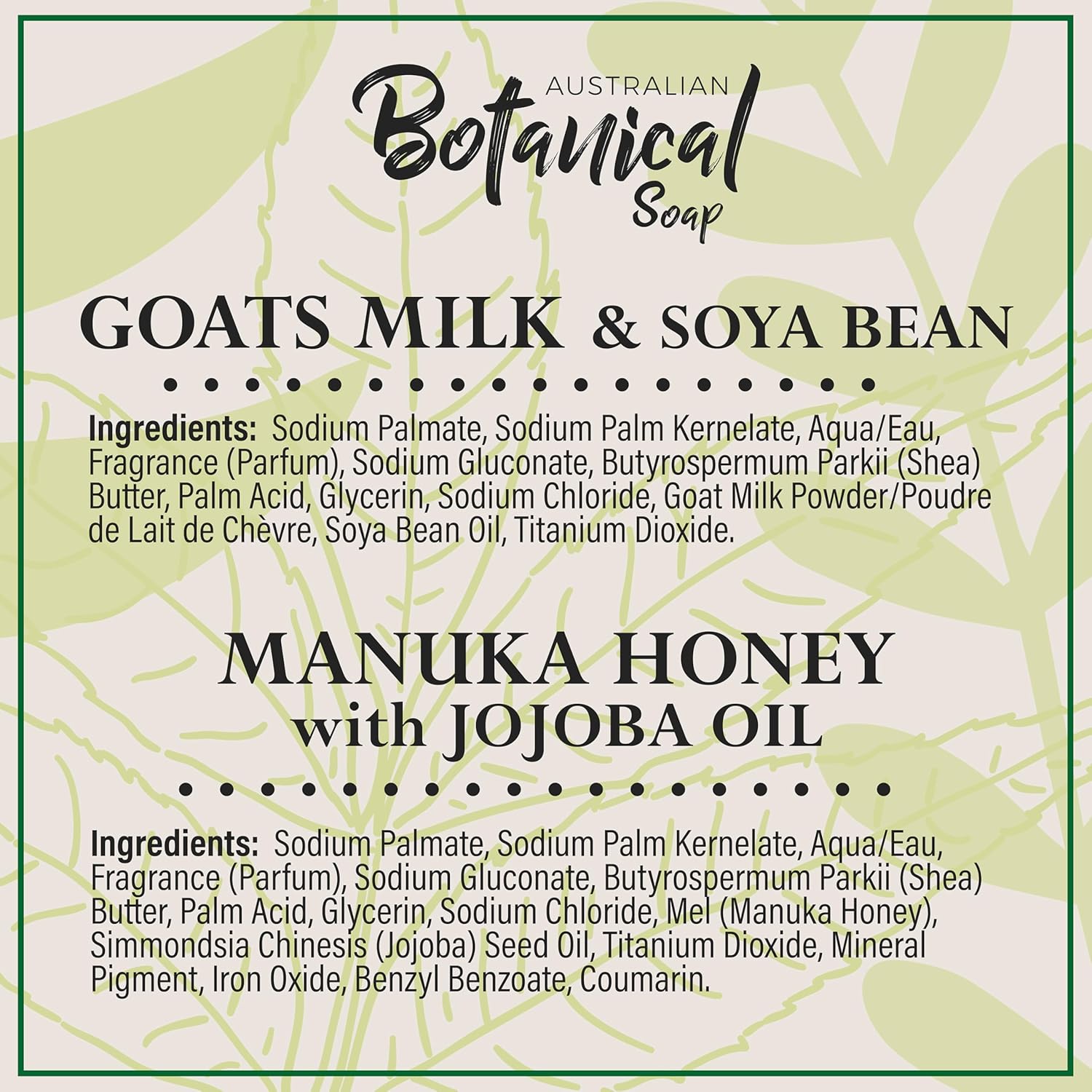 Australian Botanical Goats Milk Soap and Manuka Honey 6.6 OZ, Triple Milled Bars made with a Natural Soap Base and Enriched with Organic Shea Butter, Pack of 8 - Image 9