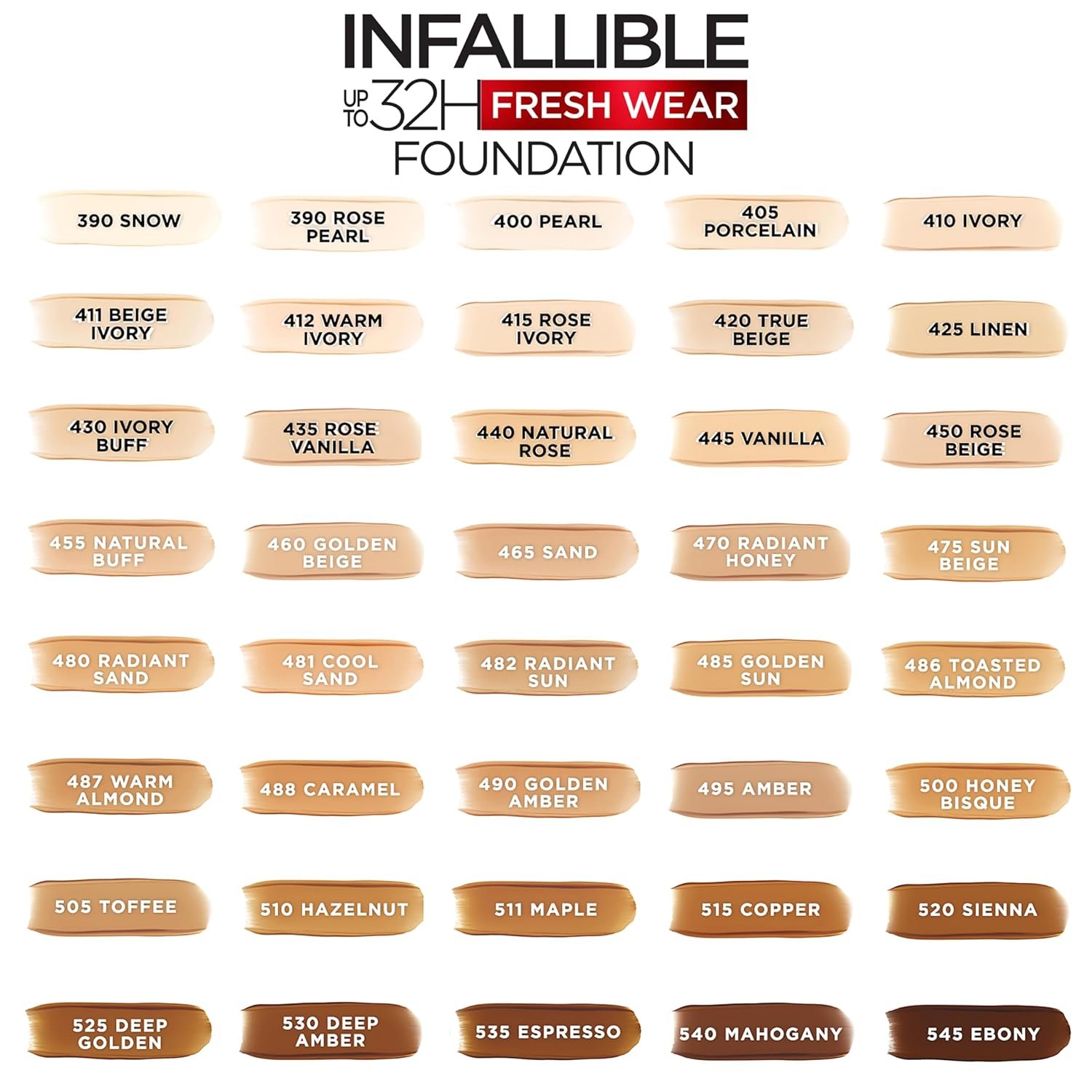L'Oreal Paris Makeup Infallible Up to 32 Hour Fresh Wear Lightweight Foundation, 390 Rose Pearl, 1 Fl Oz, Packaging May Vary - Image 6