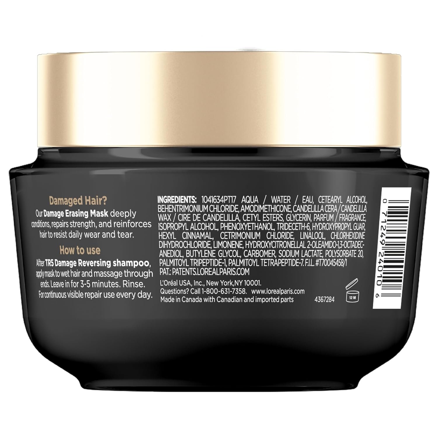 L'Oreal Paris Elvive Total Repair 5 Damage-Erasing Balm Mask, Rinse-Out Hair Treatment, 8.5 fl oz (Packaging May Vary) - Image 11