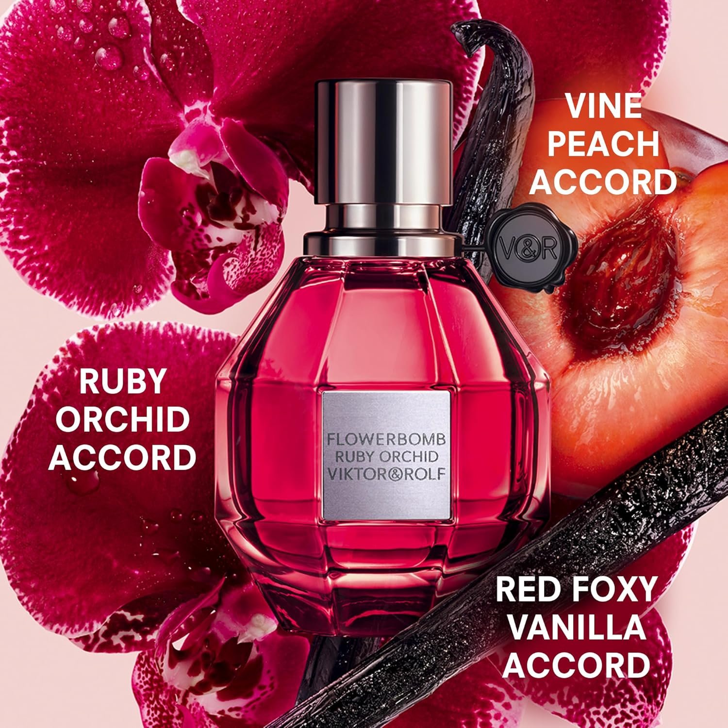 Viktor&Rolf - Flowerbomb Ruby Orchid Eau de Parfum - Women's Perfume - Floral & Fruity - With Notes of Vanilla & Peach - Image 2