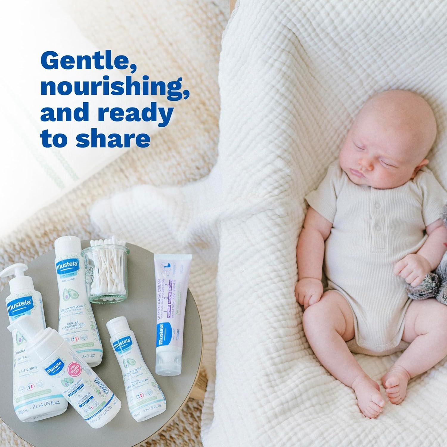 Mustela Newborn Arrival Gift Set - Baby Skincare & Bath Time Essentials - Natural & Plant Based - 5 Items Set - Image 8