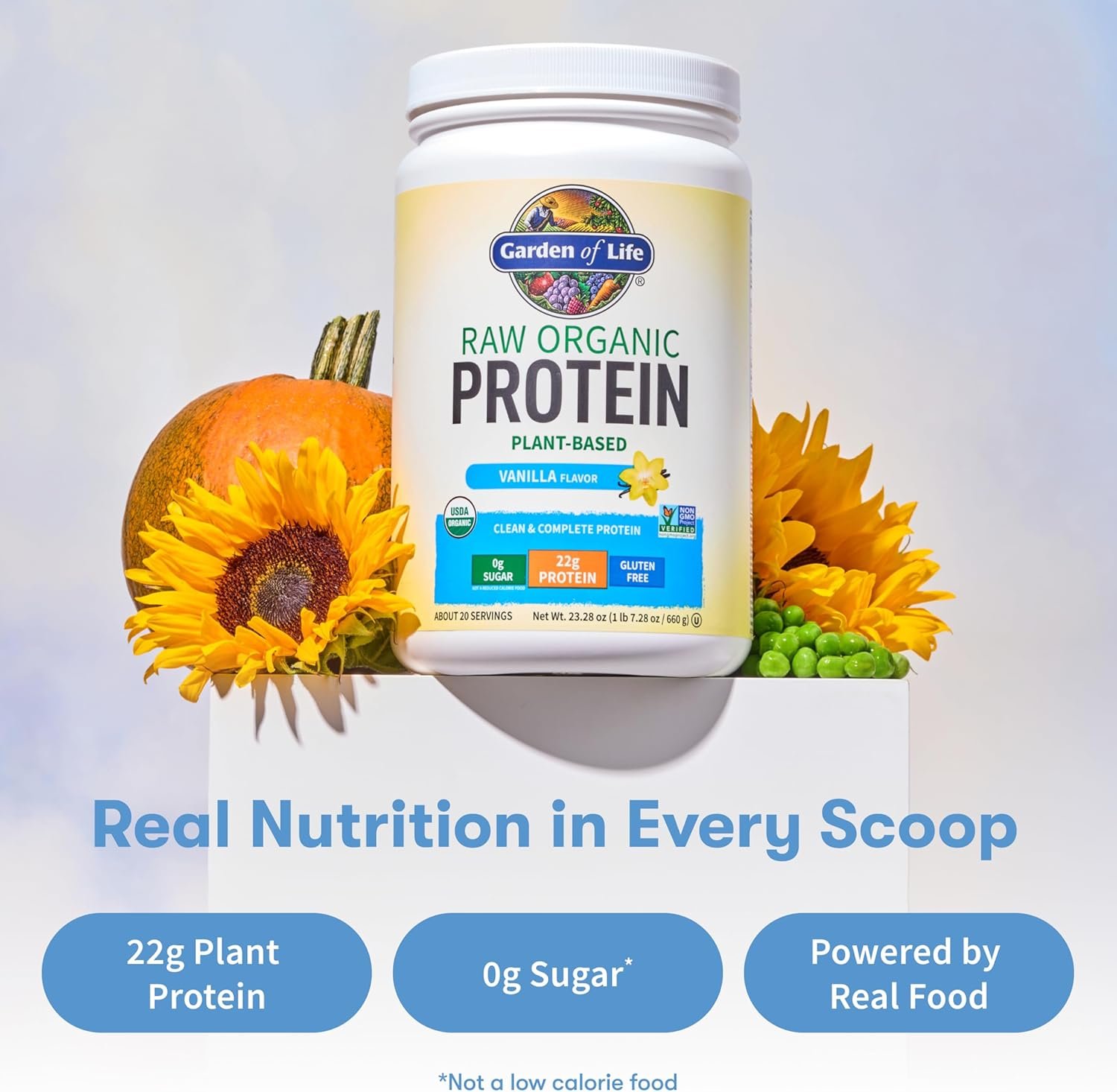 Garden Of Life Protein Powder, Vegan Protein Powder, Bcaa, Probiotics & Digestive Enzymes, Gluten & Lactose Free, Vanilla, 23.28 Ounce - Image 3