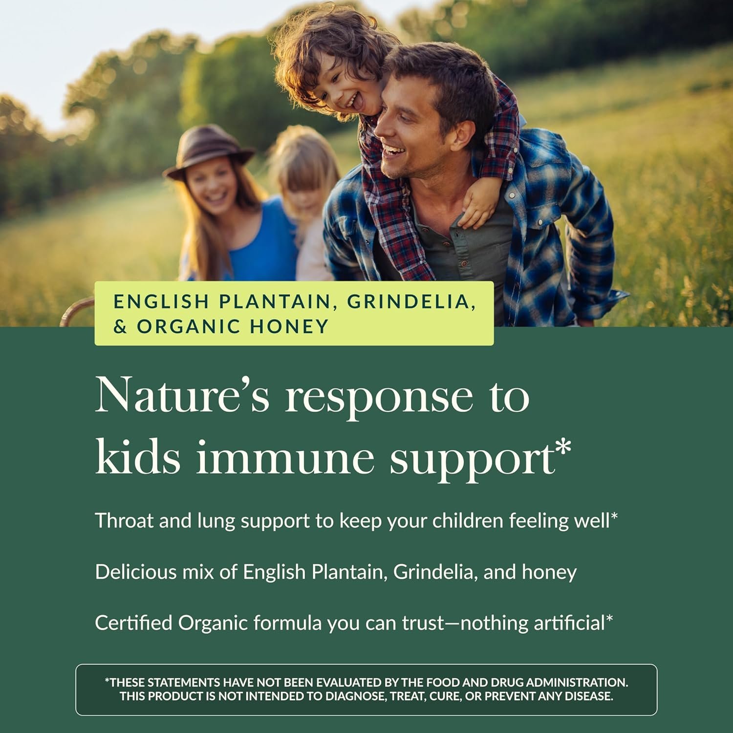 Gaia Herbs Bronchial Wellness Syrup Kids - Immune Support Supplement - Throat & Lung Health Support* - Certified Organic Formula with English Plantain, Grindelia & Honey - 3 Fl Oz (18 Servings) - Image 5