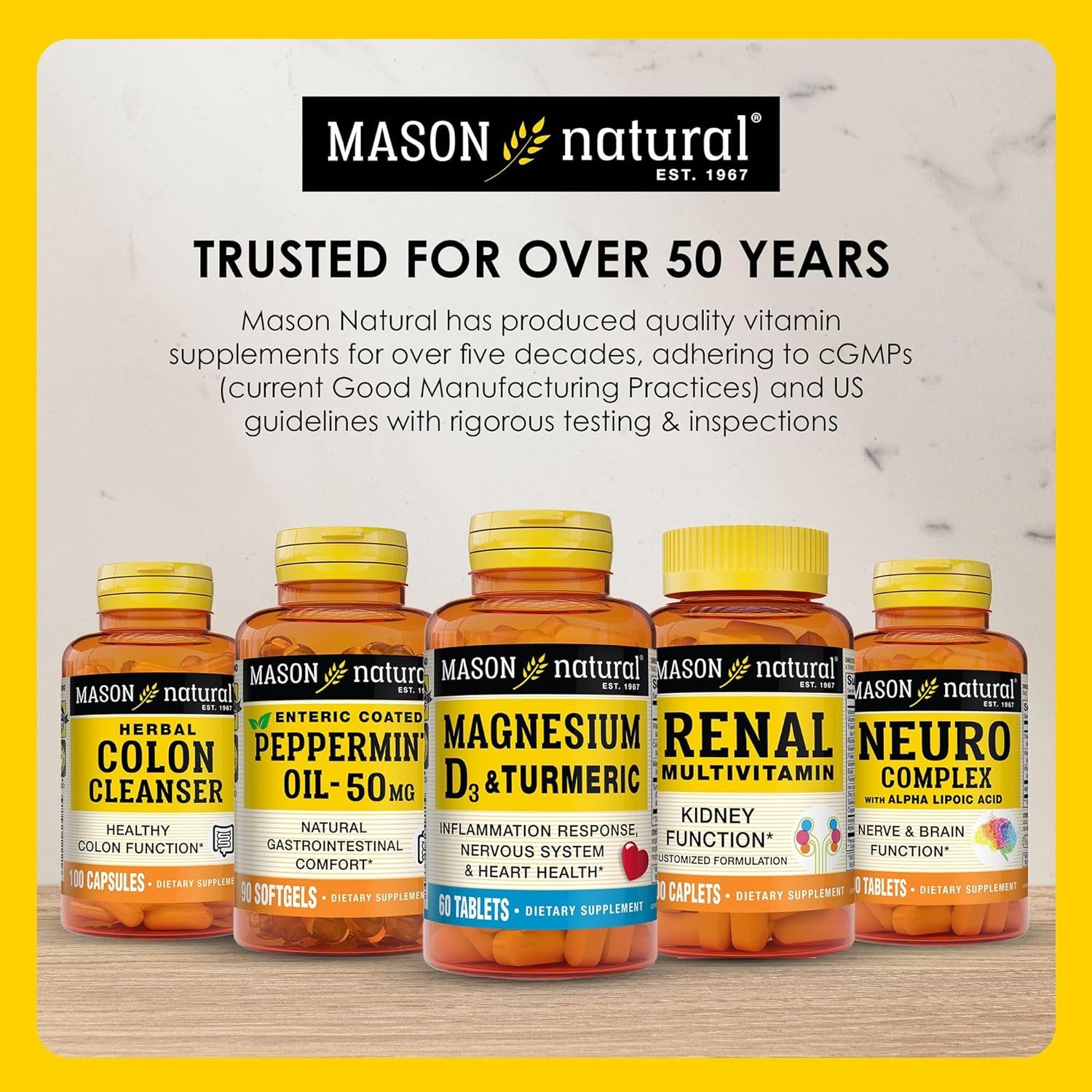 MASON NATURAL Whole Herb Ginger 500 mg, 2 Month Supply, Natural Herbal Supplement, 60 Capsules - Image 7