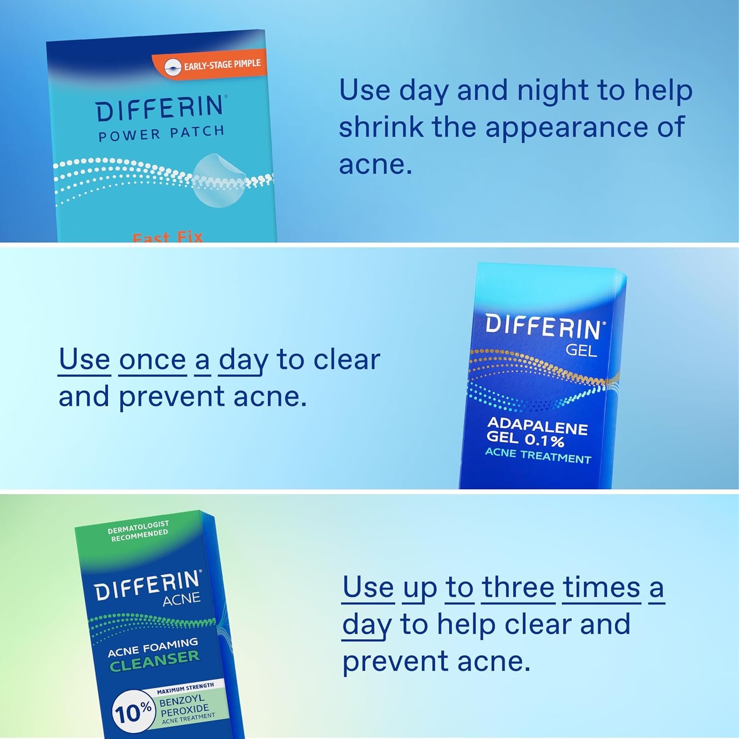 Differin Acne Patches, Pimple Patches for Acne Prone Skin, Formulated with Salicylic Acid and Centella, Fast Triple Action Power Patch for Day & Night, Dermatologist Tested, 36 Count - Image 7