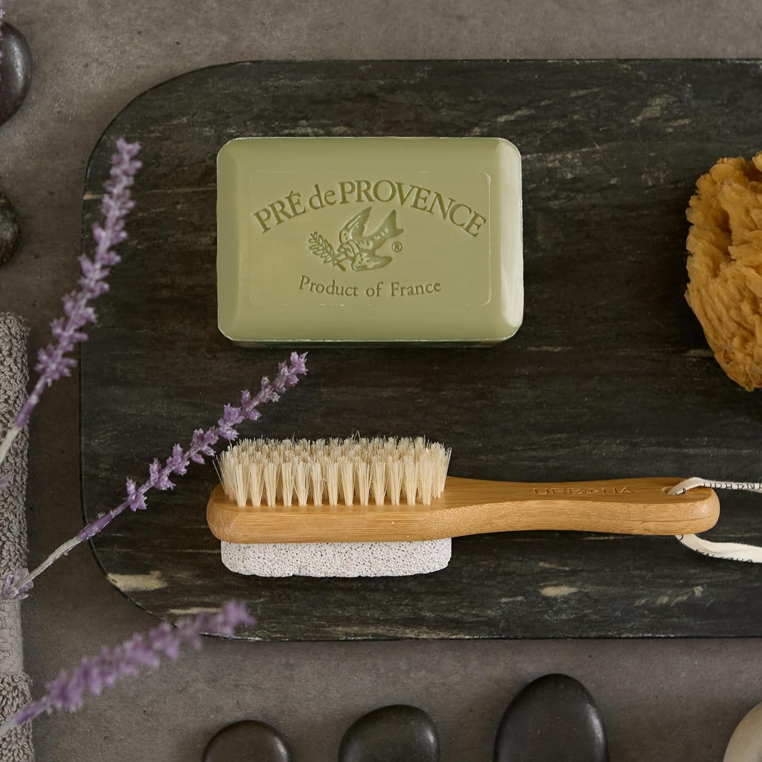 Pre de Provence Artisanal Soap Bar, Natural French Skincare, Enriched with Organic Shea Butter, Quad Milled for Rich, Smooth & Moisturizing Lather, Olive Oil & Lavender, 12.3 Ounce - Image 6