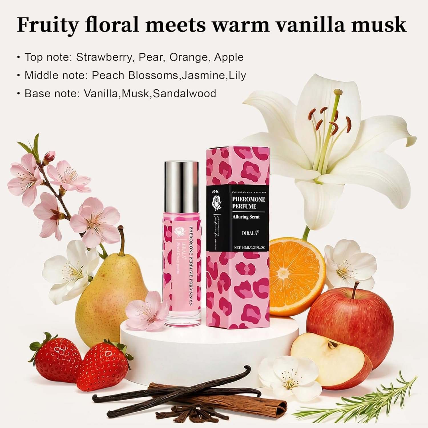 DIBALA Pheromones Perfume for Women | Vanilla Musk Scent, Long Lasting Roll On Perfume Oil 10ml (0.34 fl oz) - Image 3