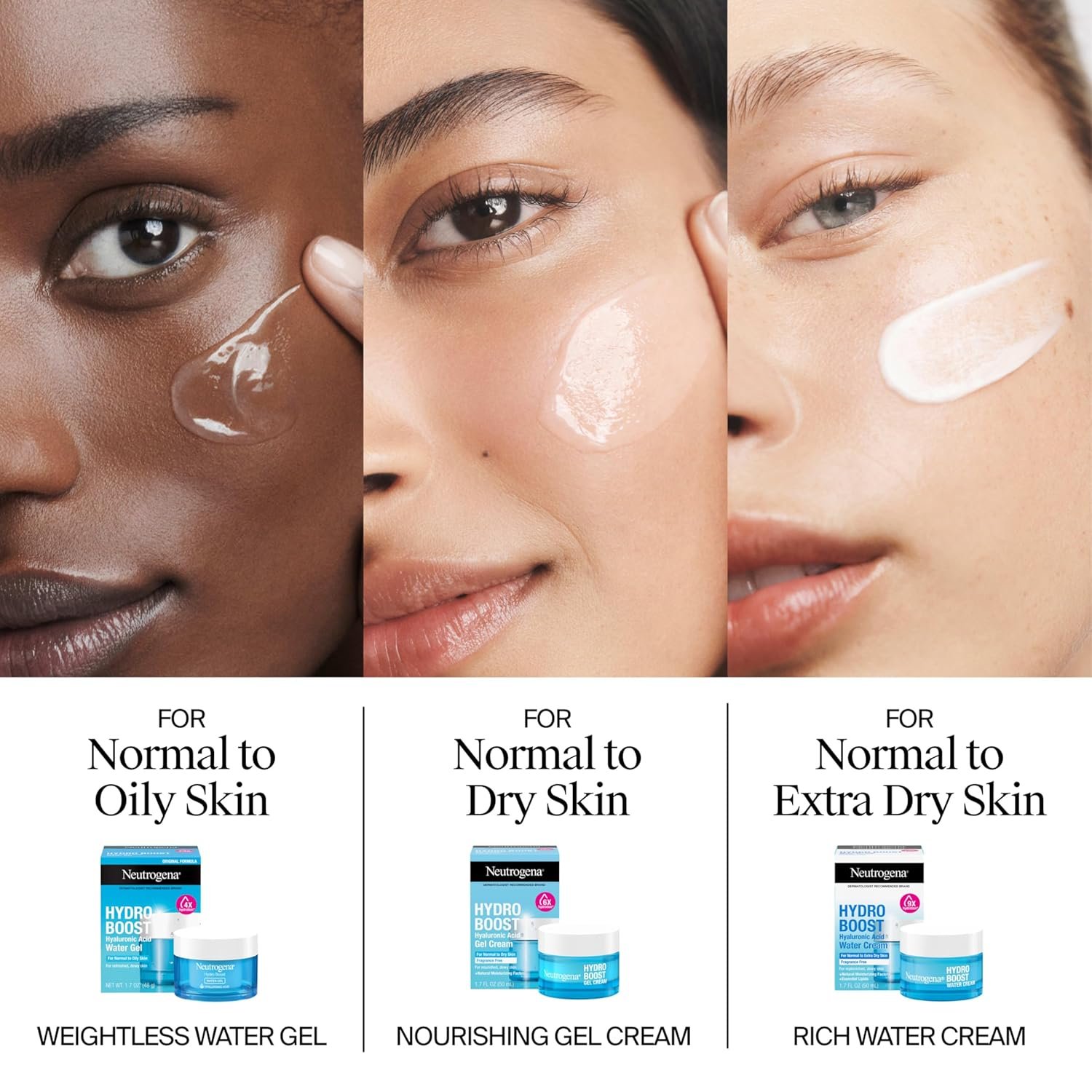 Neutrogena Hydro Boost Gel Cream, 48 Hr Hydration for Normal/Dry Skin, Fragrance Free, Face Moisturizer with Hyaluronic Acid, 1.7 oz. & Trial Size Hydro Boost Hydrating Gel Cleanser, 0.5 fl oz - Image 8