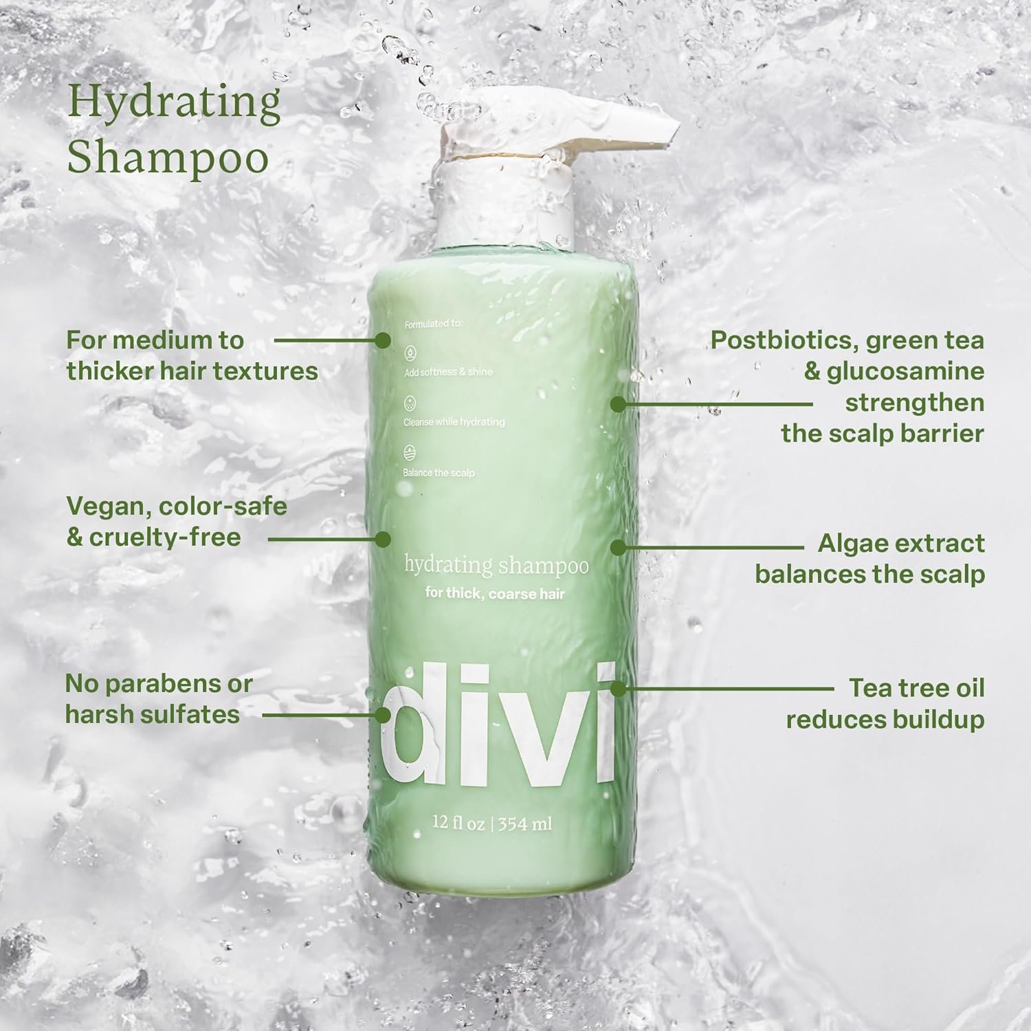 Divi Hydration Heroes Hair Care Kit – Includes Hydrating Shampoo, Conditioner, Whipped Mask & Leave-In Conditioner - Deeply Moisturizes, Strengthens & Restores Smooth, Shiny Hair, 4 Piece Set - Image 2