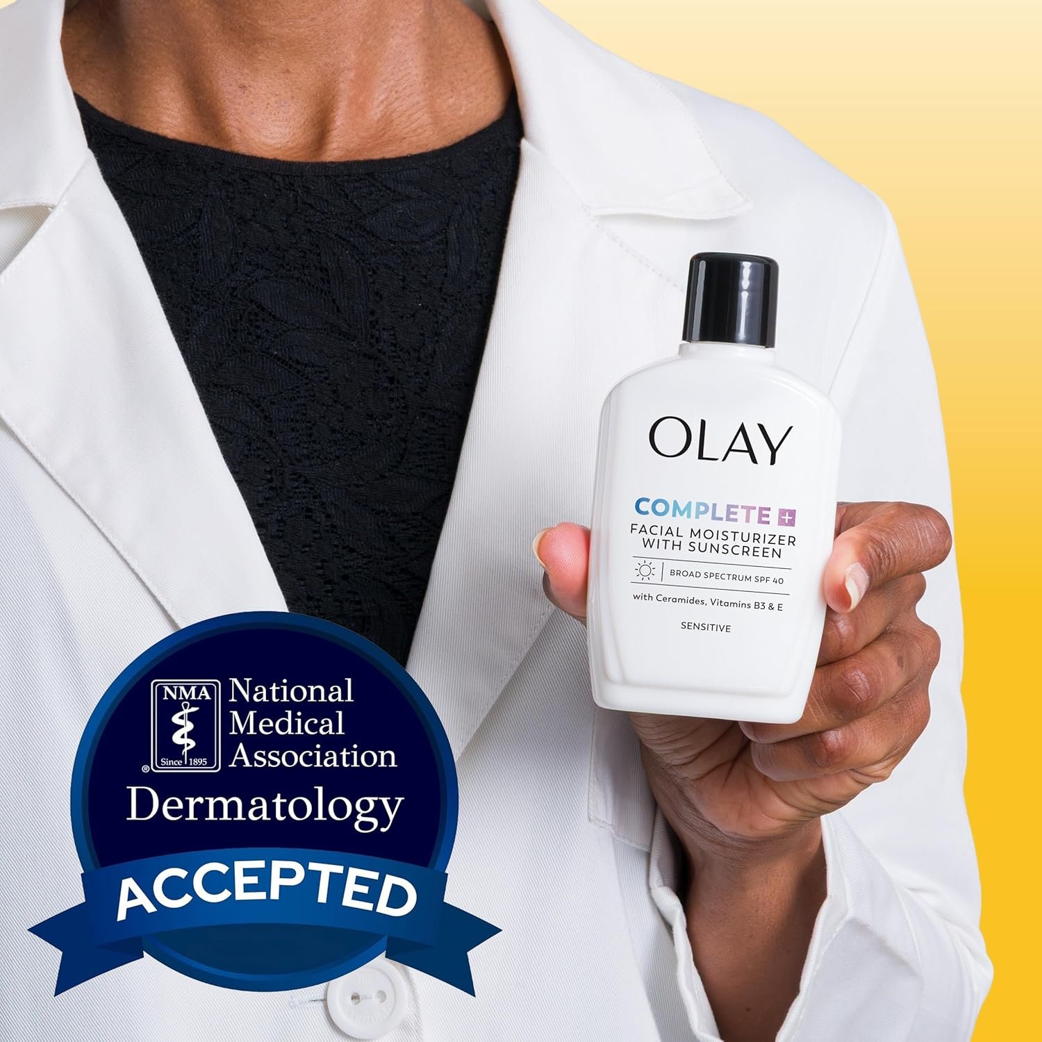 Olay Complete+ Face Moisturizer with Sunscreen SPF 40, For Sensitive Skin, Broad Spectrum Sun Protection, Fragrence-Free - No White Cast on All Tones, Nourishes Moisture Barrier - Ceramides, 6 Oz - Image 8