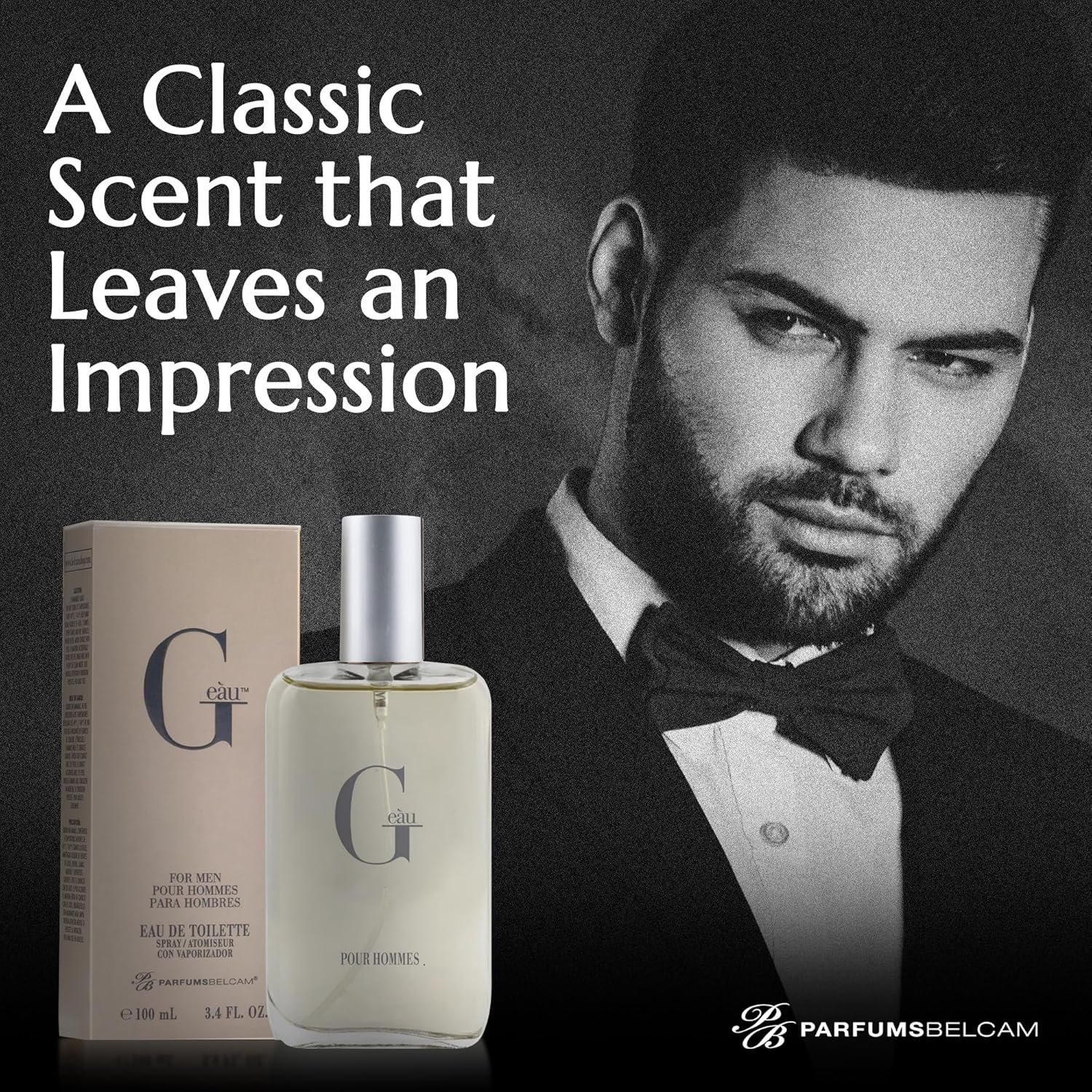 PB ParfumsBelcam G eàu Eau de Toilette Perfume Spray for Men - 3.4 Fl Oz Affordable Long Lasting Cologne, Modern Masculine Scent with Woody Citrus Fragrance Made with Premium Oils for All Day Use - Image 6