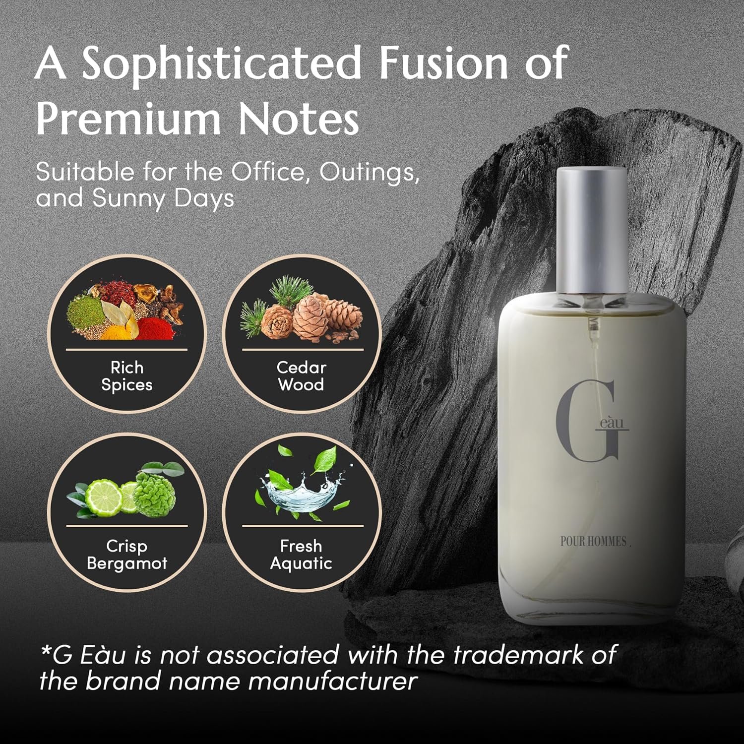 PB ParfumsBelcam G eàu Eau de Toilette Perfume Spray for Men - 3.4 Fl Oz Affordable Long Lasting Cologne, Modern Masculine Scent with Woody Citrus Fragrance Made with Premium Oils for All Day Use - Image 4