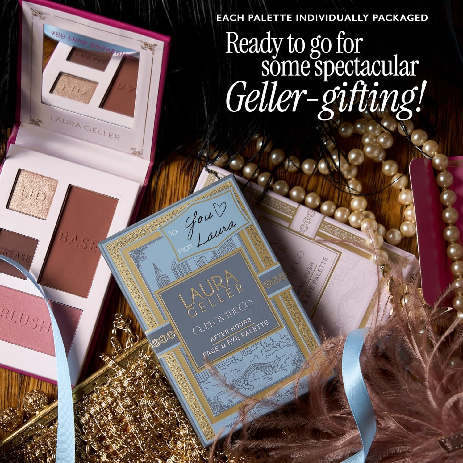 LAURA GELLER NEW YORK Glam On the Go Eyeshadow & Blush Palettes - Each Set Includes Three Palettes - Ready for Gifting - Easy to Use Makeup for Mature Skin - Image 4