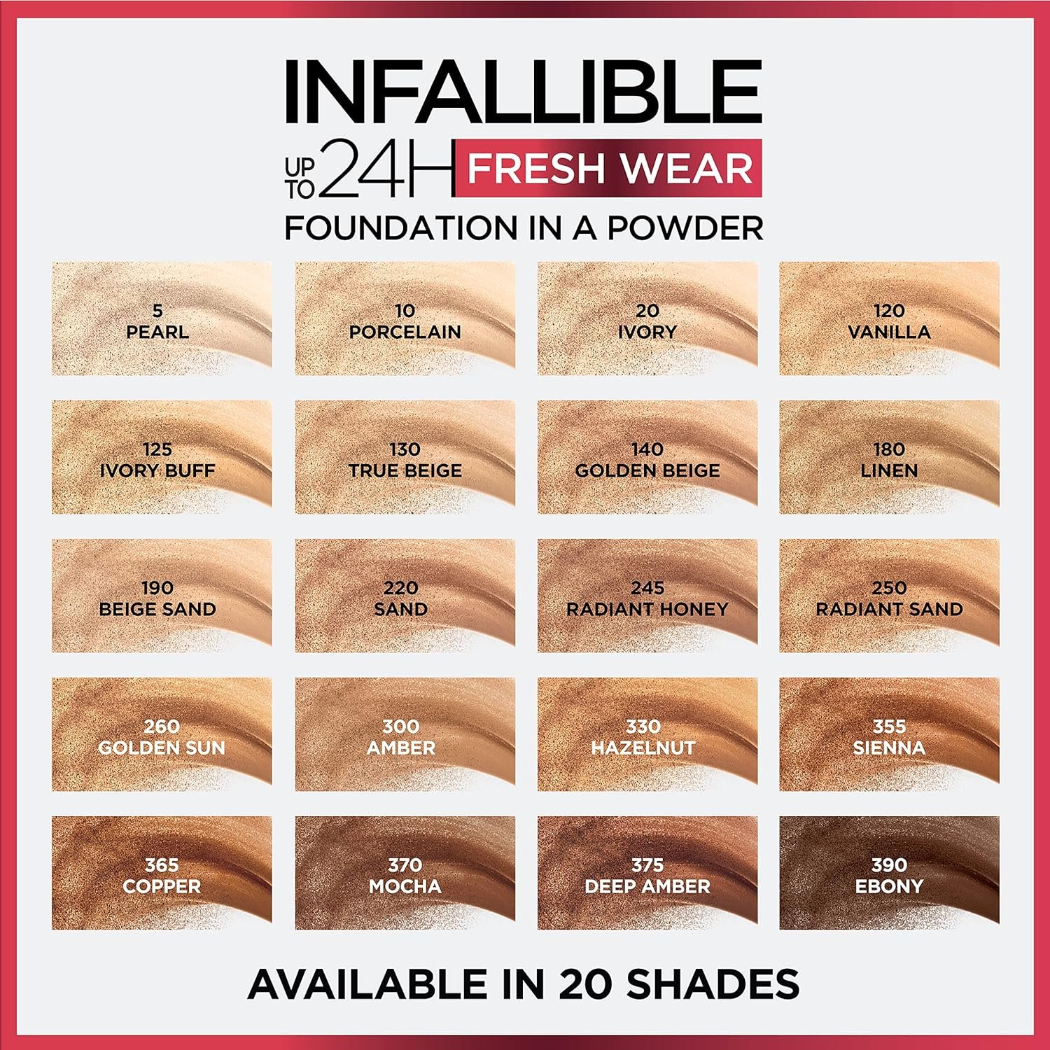 L'Oreal Paris Makeup Infallible Fresh Wear Foundation in a Powder, Up to 24H Wear, Waterproof, Ivory Buff, 0.31 oz. (Packaging May Vary) - Image 7