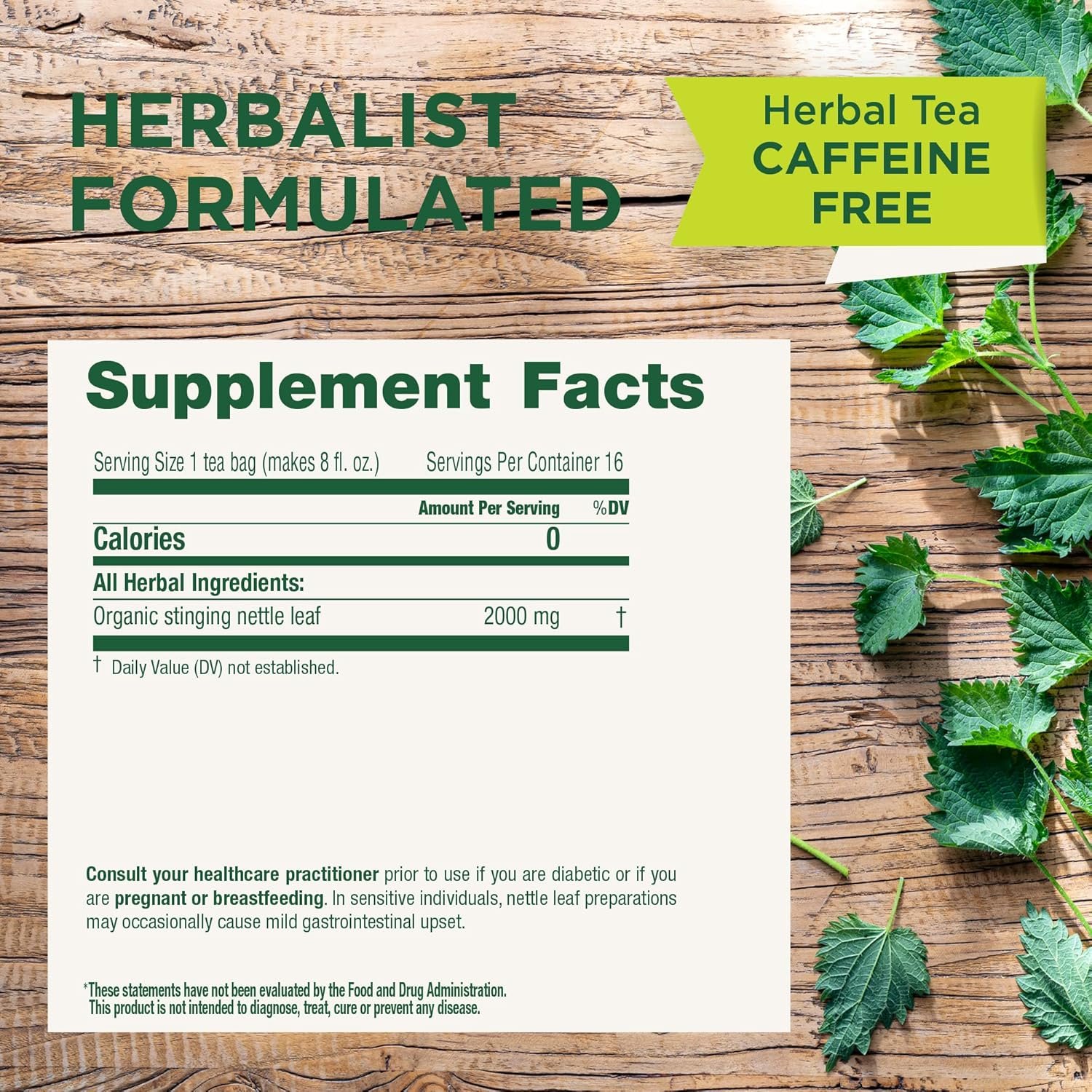 Traditional Medicinals Organic, Nettle Tea - Supports Joint Health & Overall Wellness with Stinging Nettle - Kosher, Non-GMO, Caffeine-Free, Compostable - 16 Tea Bags - Image 2