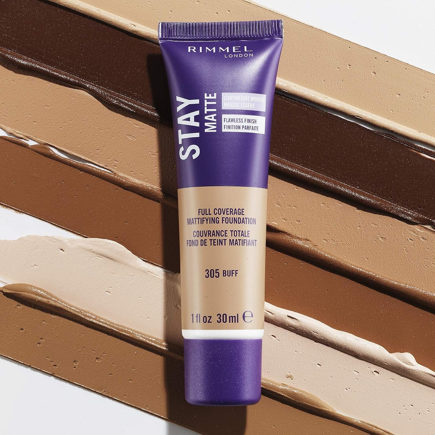 Rimmel London Stay Matte Liquid Mousse - 504 Deep Mocha - Foundation, Lightweight, Shine Control, Oil-Free, 1oz - Image 4