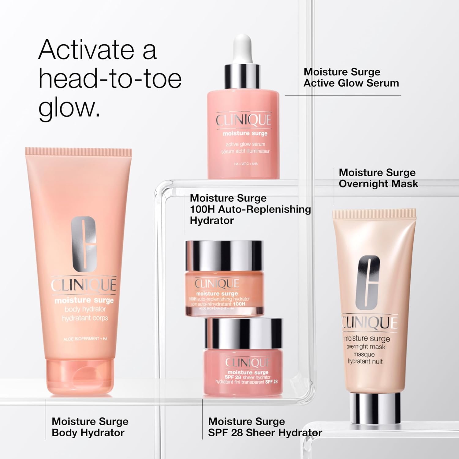 Clinique Moisture Surge Broad Spectrum SPF 28 Sheer Hydrator Face Moisturizer With SPF, Hyaluronic Acid, Aloe Bioferment + Provitamin D | Hydrating + Sun Protection - Image 8