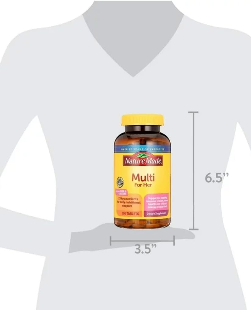 Nature Made Women's Multivitamin Tablets, 300 Count for Daily Nutritional Support - Image 4