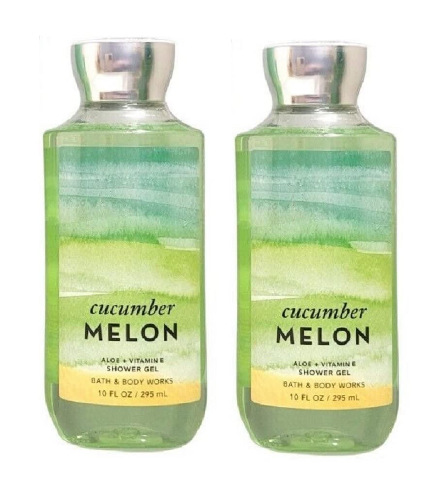 Bath and Body Works Cucumber Melon Shower Gel Gift Sets For Women 10 Oz 2 Pack (Cucumber Melon) - Image 2