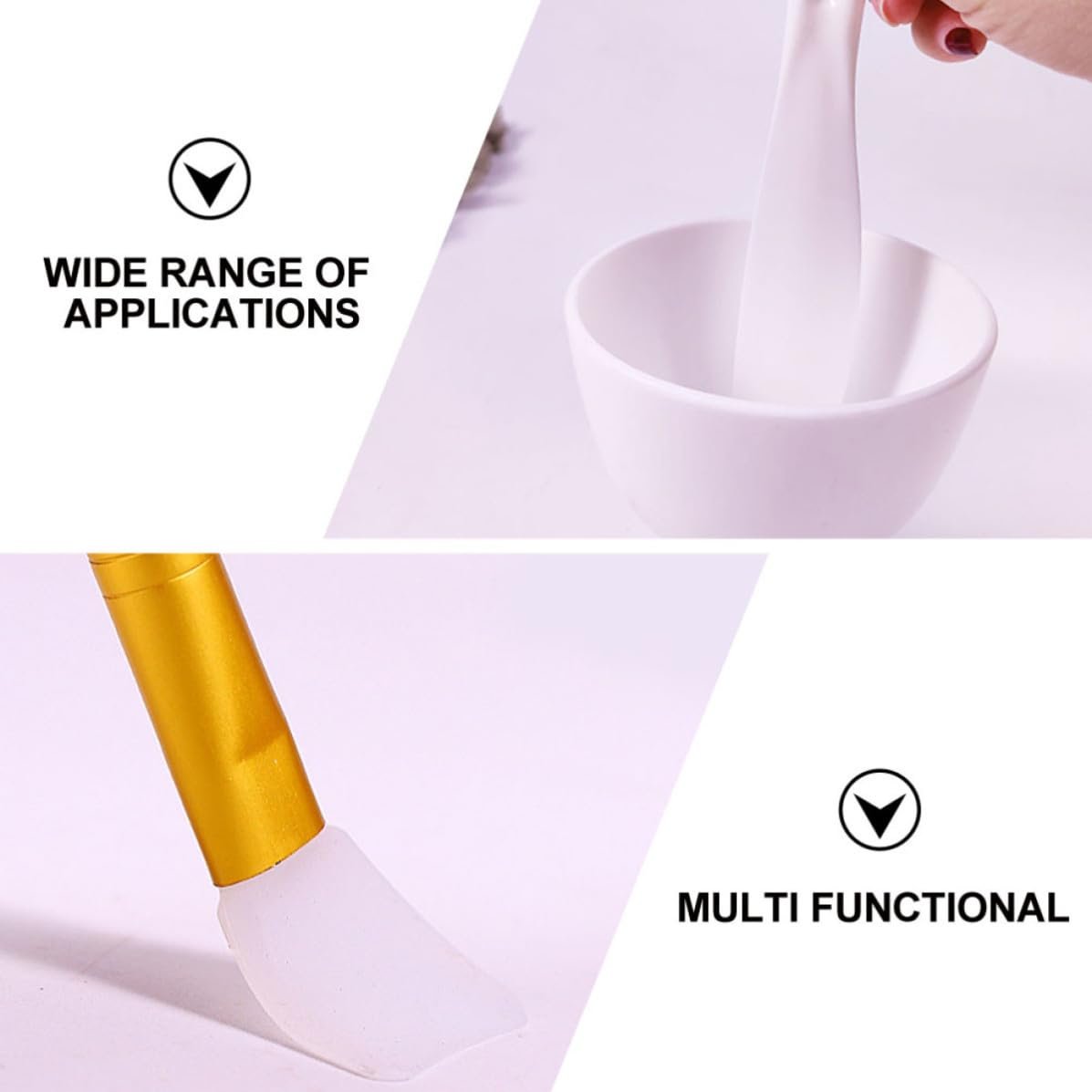 POPETPOP Facial Mask Mixing Bowl Silicone Set 5pcs DIY Beauty Tool Kit with Stirring Rod, Soft Brush, Spoon for Home and Salon Skincare Use - Image 9