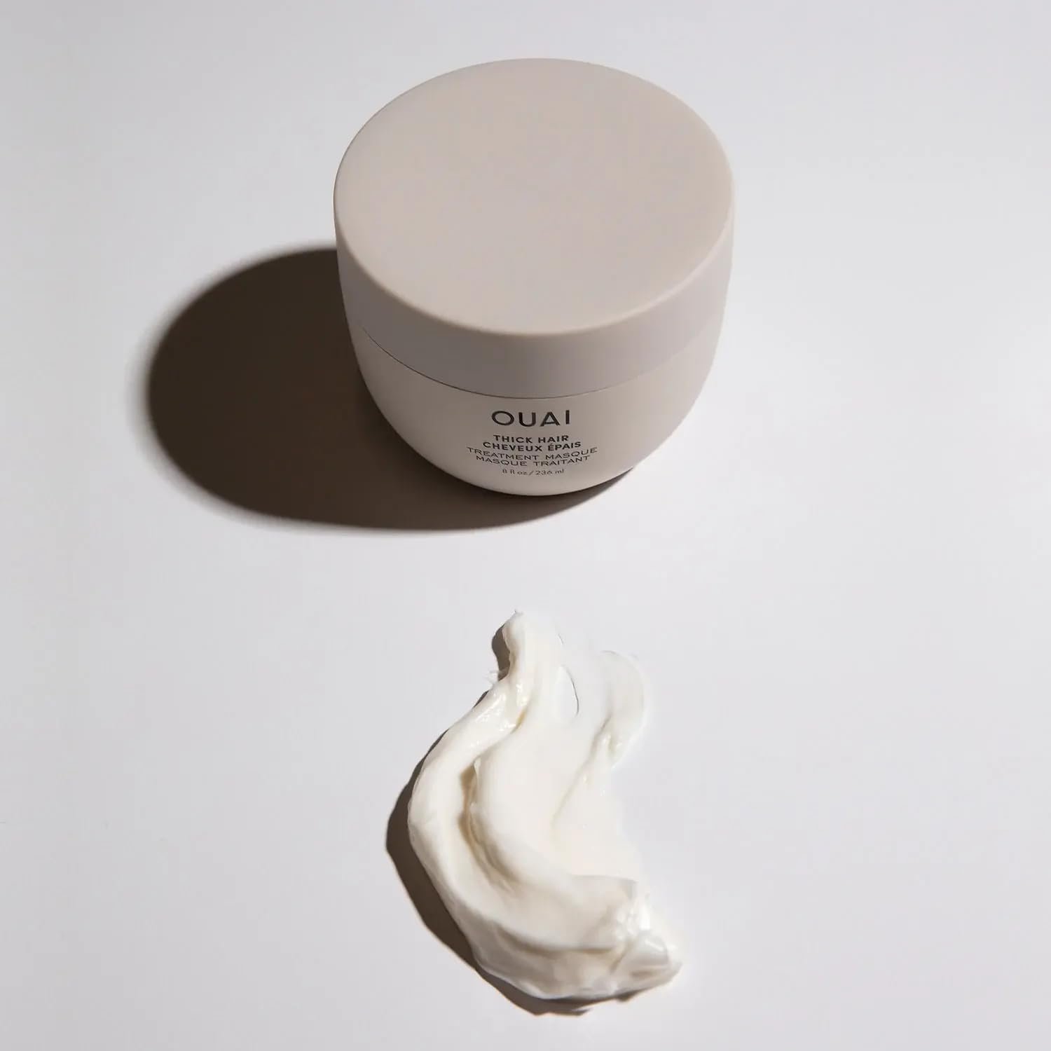 OUAI Thick Hair Mask - Deep Conditioning Hair Mask with Almond Oil, Olive Oil, & Hydrolyzed Keratin to Restore Damaged Strands - Phthalate & Paraben Free (8 fl oz) - Image 8