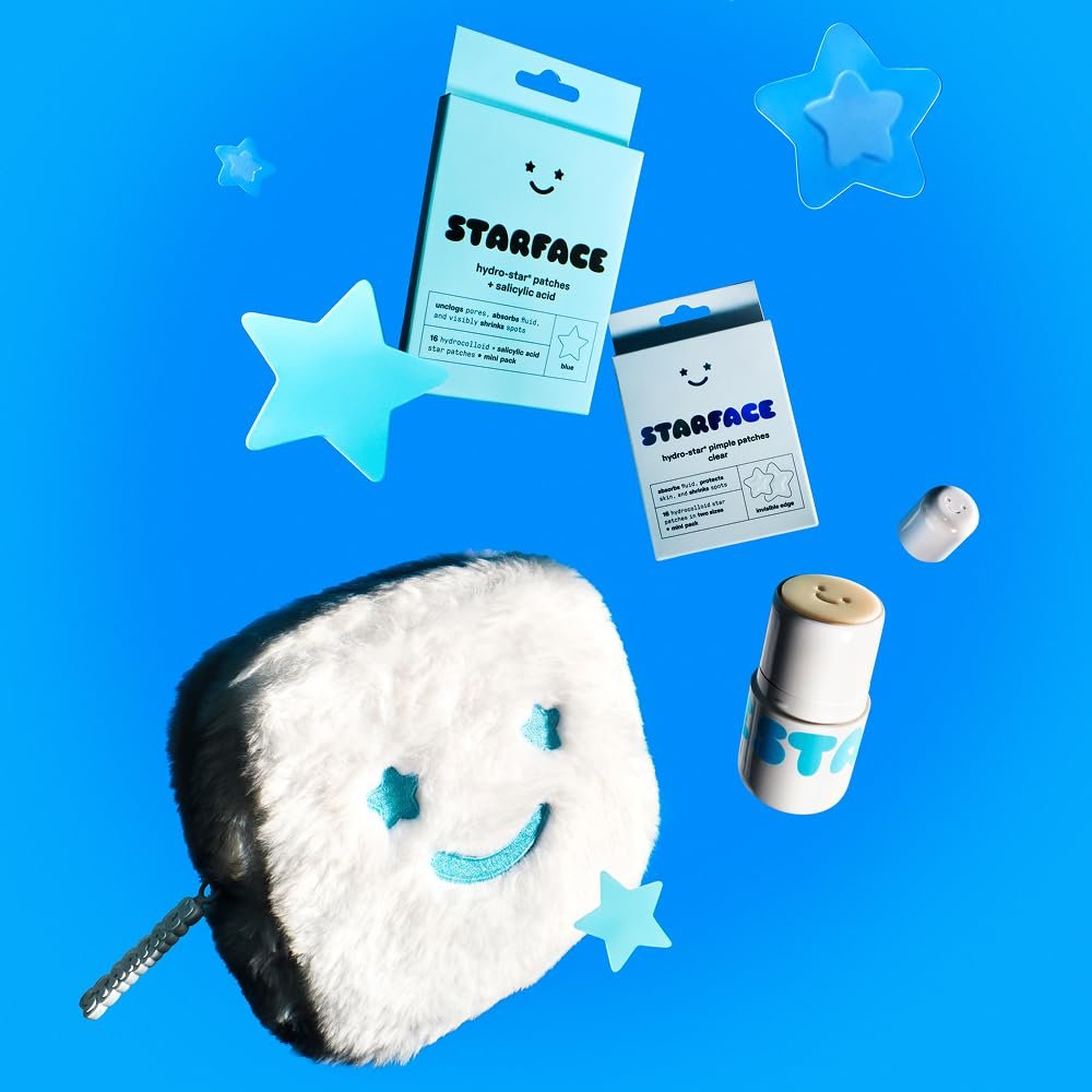 Starface Big Lil White Gift Set - Hydro-Star Pimple Patches Clear and Blue (32ct), Very Vanilla Star Balm - Image 8