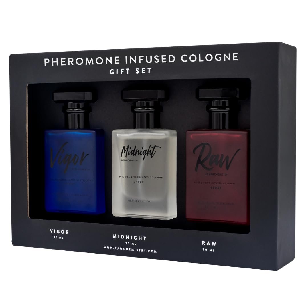 RawChemistry Pheromone Infused Mens Cologne Gift Set - Colognes, 1 Fl Oz (Pack of 3) - Image 3