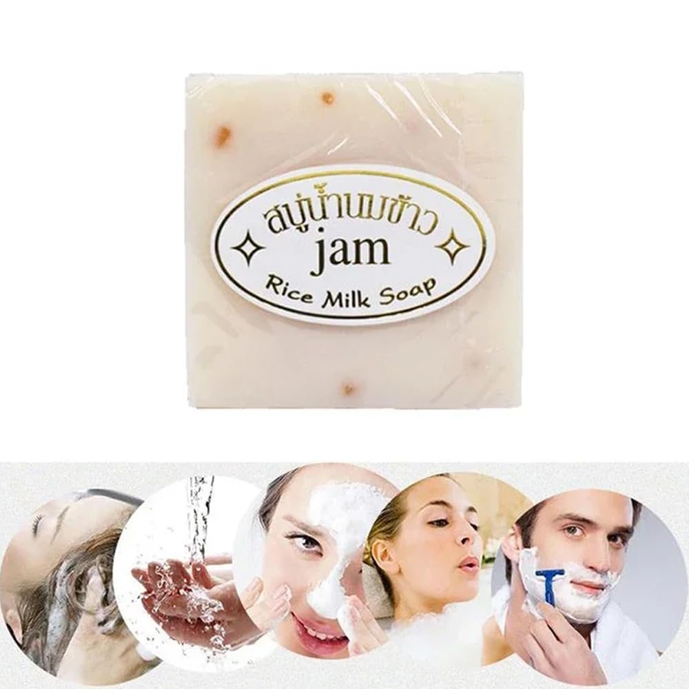 Handmade Genuine Thai Rice Soap 4/8/12PCS sets. 65g/PCS,Cold - Processed.Great for bath, hands, face & gifting (4PCS) - Image 5