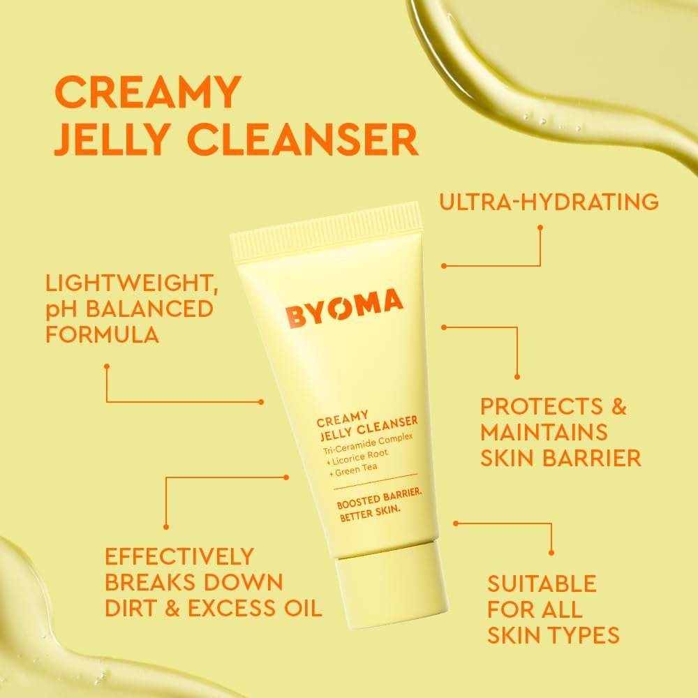 BYOMA So Clear Set - Barrier Repair Skincare Set for Acne Prone Skin - Creamy Jelly Cleanser, Clarifying Face Serum & & Gel-Cream Moisturizer - Unclogs Pores, Targets Blemishes - 30ml, 15ml, 15ml - Image 3