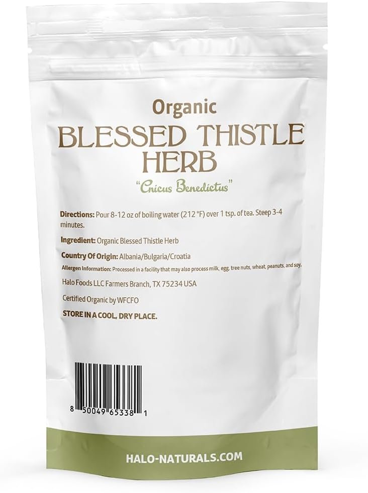Organic Blessed Thistle Herb Cut & Sifted, 4 Ounces (Cnicus benedictus) USDA Certified | Resealable Pouch| Packaged in The USA - Image 3