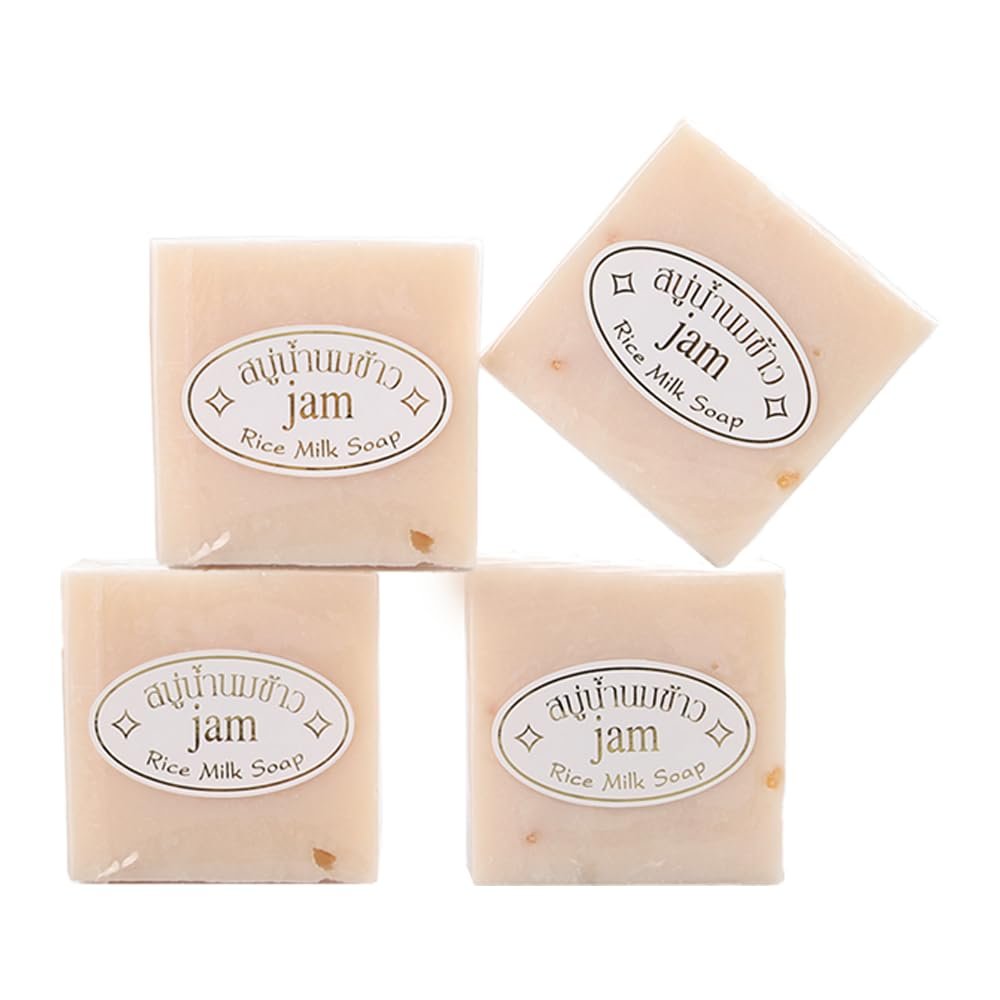 Handmade Genuine Thai Rice Soap 4/8/12PCS sets. 65g/PCS,Cold - Processed.Great for bath, hands, face & gifting (4PCS) - Image 8