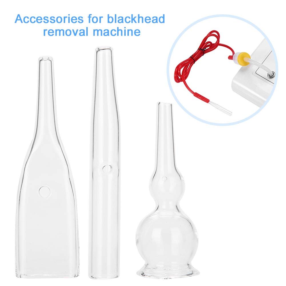 Nikou Vacuum Glass Tube, 3 Pcs Glass Pipes for Vacuum Face Cleanser Blackhead Removal Machine Accessories Deep Pore Cleaning Tools, Compatible with Most Suction Beauty Devices - Image 5