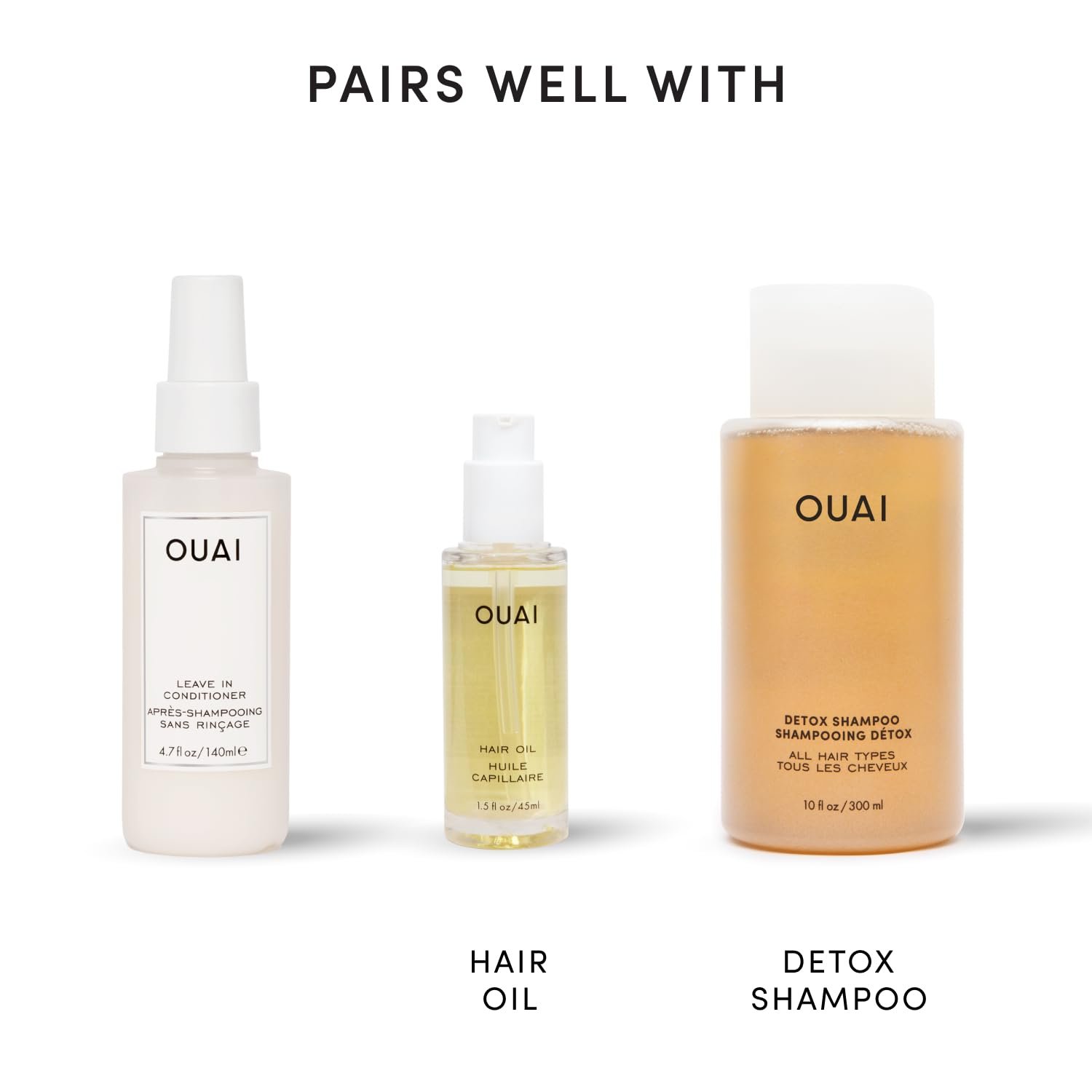 OUAI Leave In Conditioner & Heat Protectant for Hair - Prep Hair for Styling or Use as Detangling Spray to Fight Frizz & Flyaways - No Parabens, Sulfates or Phthalates (1.5 oz) - Image 8