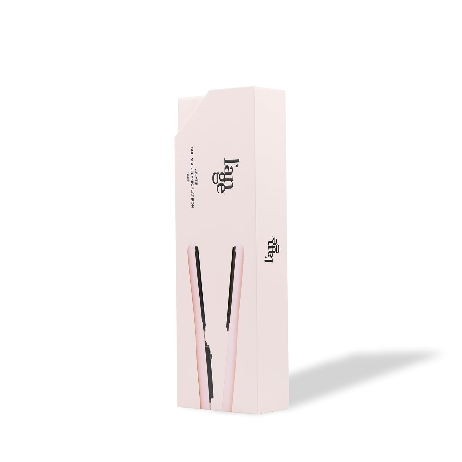 L'ANGE HAIR Aplatir Ceramic 1" Flat Iron | Adjustable Temp & Dual Voltage Hair Straightener | Tourmaline-Infused Plates for Smooth, Frizz-Free Styling | 1 Inch Styling Tool (Blush) - Image 4