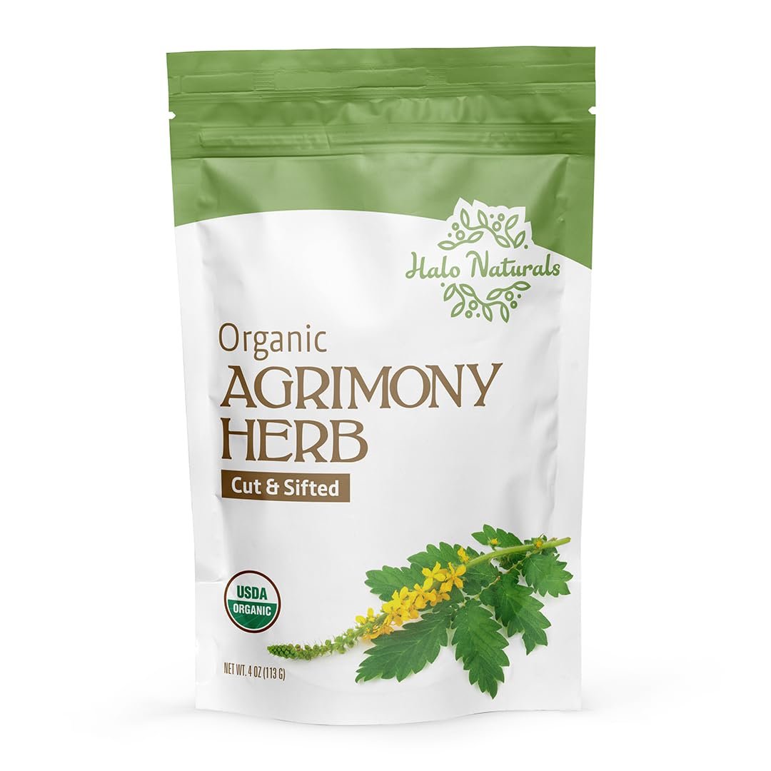 Halo Naturals Organic Agrimony Herb Cut & Sifted, 4 Ounces (Agrimonia eupatoria) USDA Certified | Resealable Pouch| Packaged in The USA - Image 4