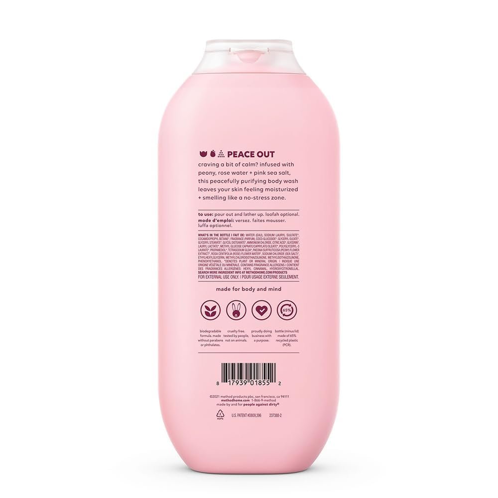 Method Body Wash, Pure Peace, Paraben and Phthalate Free, 18 oz (Pack of 1) - Image 2