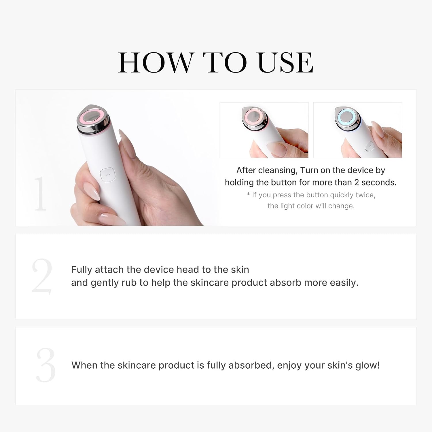 medicube Mini Booster Pro White | Affordable At-Home Facial Device for Beginners - Portable Glow Booster for Glass Skin, Boosting Skin Care Absorption, Skincare for Teens, Korean Skin Care - Image 6