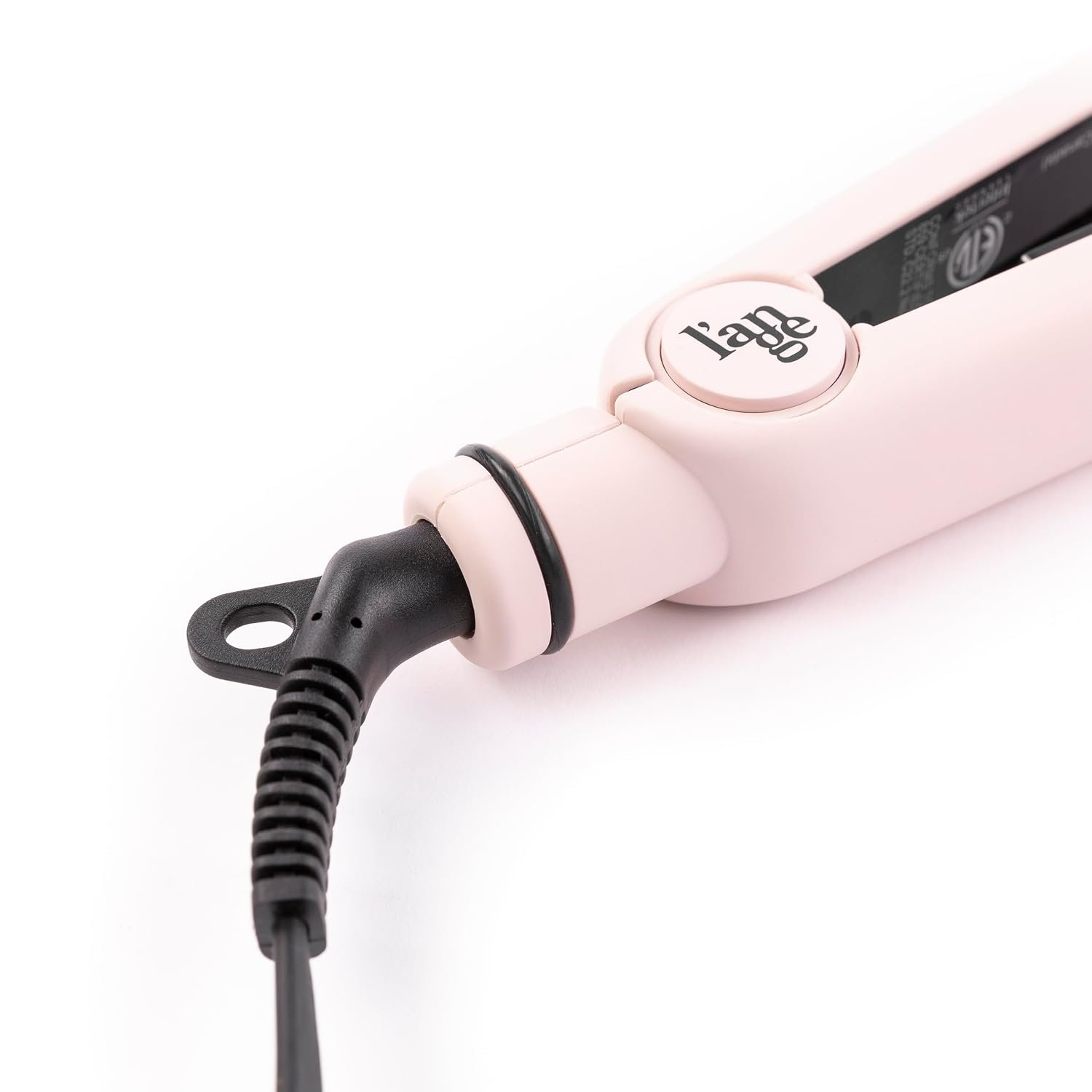 L'ANGE HAIR Aplatir Ceramic 1" Flat Iron | Adjustable Temp & Dual Voltage Hair Straightener | Tourmaline-Infused Plates for Smooth, Frizz-Free Styling | 1 Inch Styling Tool (Blush) - Image 6