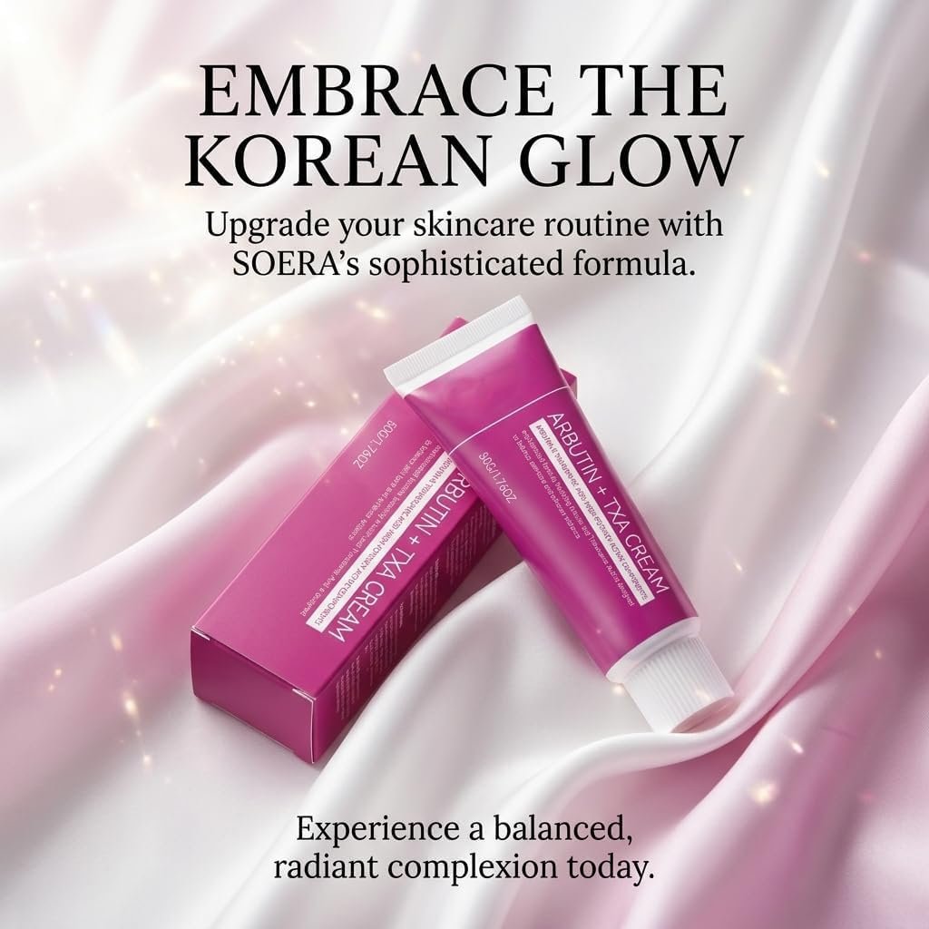Official SOERA Korean Brightening Cream, Arbutin And Tranexamic Acid Facial Cream For Uneven Skin Tone And Dark Spot Appearance Care For Daily Skincare Routine - Image 8