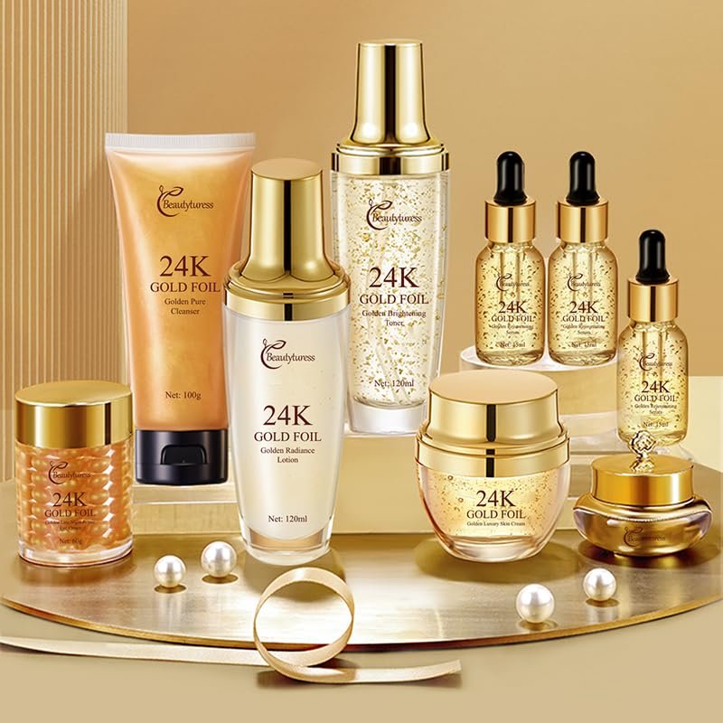 9-Piece Skincare Set for Women - Hypoallergenic, Moisturize the Skin - Collagen & Hyaluronic Acid & Snail Mucin Infused - Ideal for All Skin Types Set