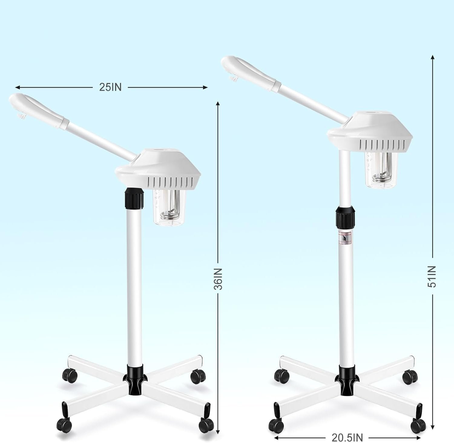 Professional Facial Steamer for Atomization Humidifier Atomizer, Adjustable Height and Angle, Face Steamer Clean Skin Firming Pores and Moisturizing Suitable for a Beauty, Spa, at Home - Image 5