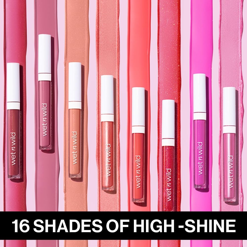 wet n wild MegaSlicks Lip Gloss, Ultra-Glossy, Vitamin-E Enriched, Ultra-Gloss High Shine Moisturizing, Cruelty-Free & Vegan - Champagne Please - Image 3