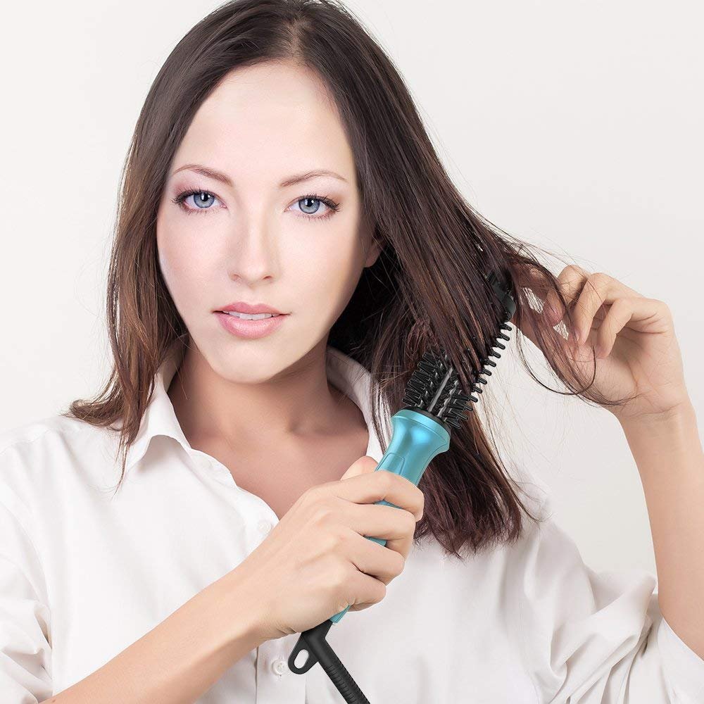 Mini Curling Iron PHOEBE 3/4 Inch Dual Voltage Ceramic Tourmaline Ionic Hot Curler Brush with Traveling Bag for Europe, Professional, Travel for Short Hair - Image 5