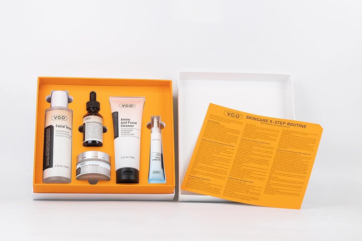 VGO Skin Care Set, Anti-Aging Moisturizing Repairing Soothing Snail Mucin Facial Skin Care Routine Kit for Dry Sensitive Dull Skin, 13.58 Fl Oz - Image 8
