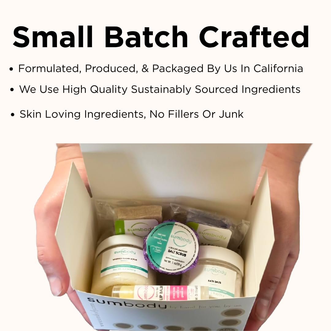 Sumbody USA Made Mini Self Care Gift Set - (6pcs) Men Women Teens All Natural Aromatherapy Body Care Set Skin Care Box, Spa Baskets, Relaxation, Pampering, Mothers Day Graduation Teacher Appreciation - Image 3